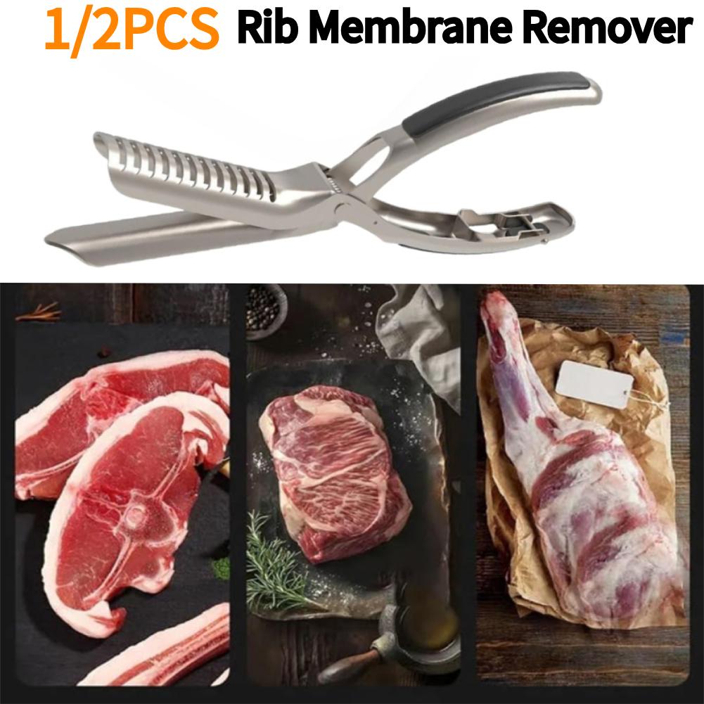 1/2PCS Rib Membrane Remover Stainless Steel Rib Membrane Removal Tool Ergonomic Design for BBQ Enthusiasts for Membrane Removal