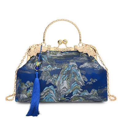 Borsa da sera Borsa cheongsam stampata Borsa a mano femminile elegante retrò Borsa piccola classica antica Borsa da mano per madre