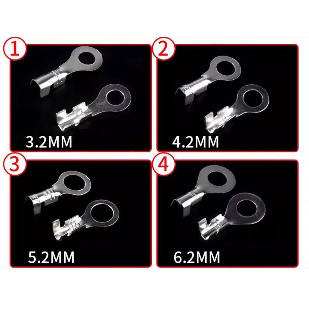 20pcs Silver O Ring Bare Cold-pressed Terminal  Connecting Terminal
