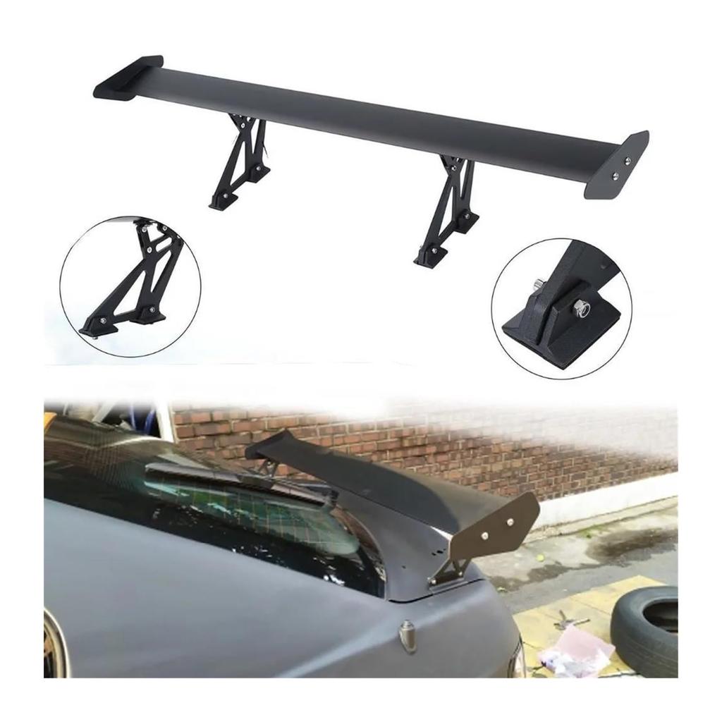 Trunk Rear Spoiler 43"/53" Car Spoiler Universal GT Aluminum Rear Trunk Wing Lacing Spoiler for Suzuki (1-Silver 110cm)