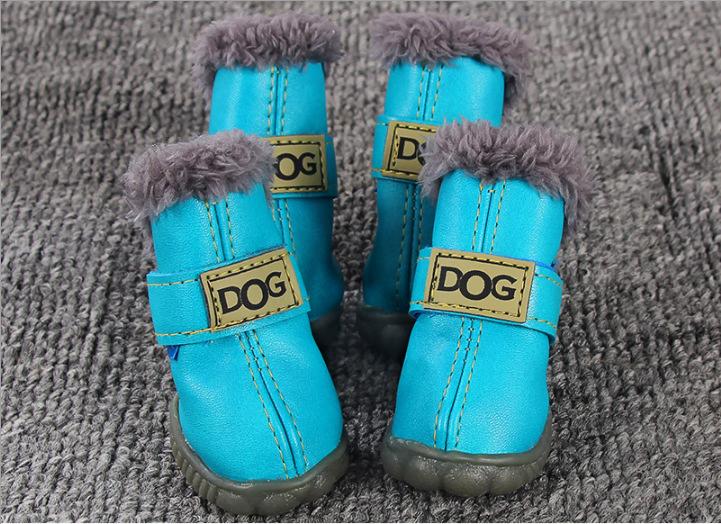 Multi Color Winter Pet Shoe Puppy Soft Sole Anti-Slip Fleece Thick Warm Durable Casual for Small Dog Foot Covers