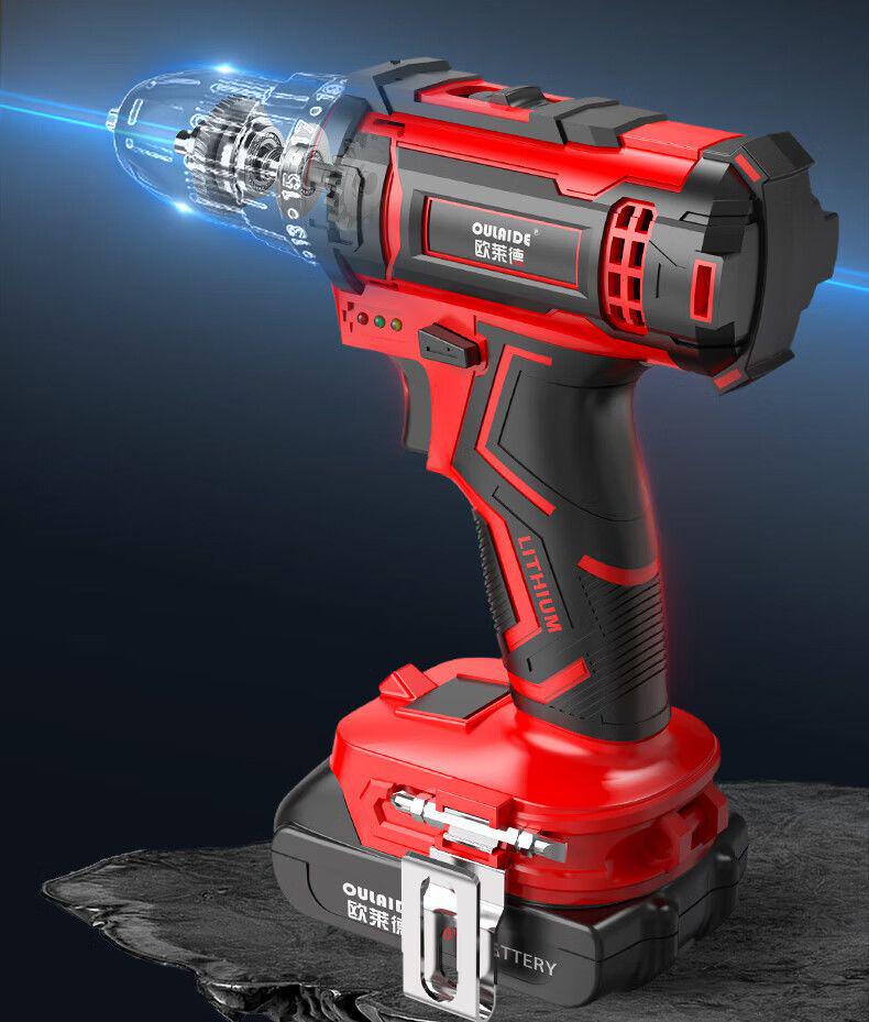 Oulide Rechargeable Lithium Drill & Electric Screwdriver Set