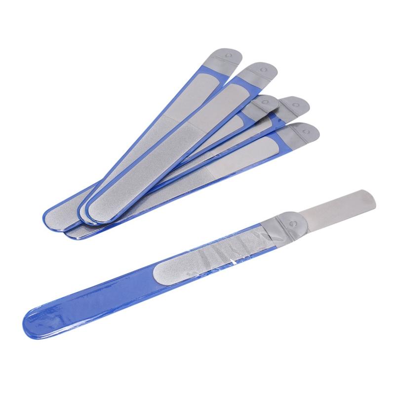 

18 Pieces Stainless Steel Nail File Double-Sided Diamond Nail File Metal Nail File Manicure File For Family And Travel срібний