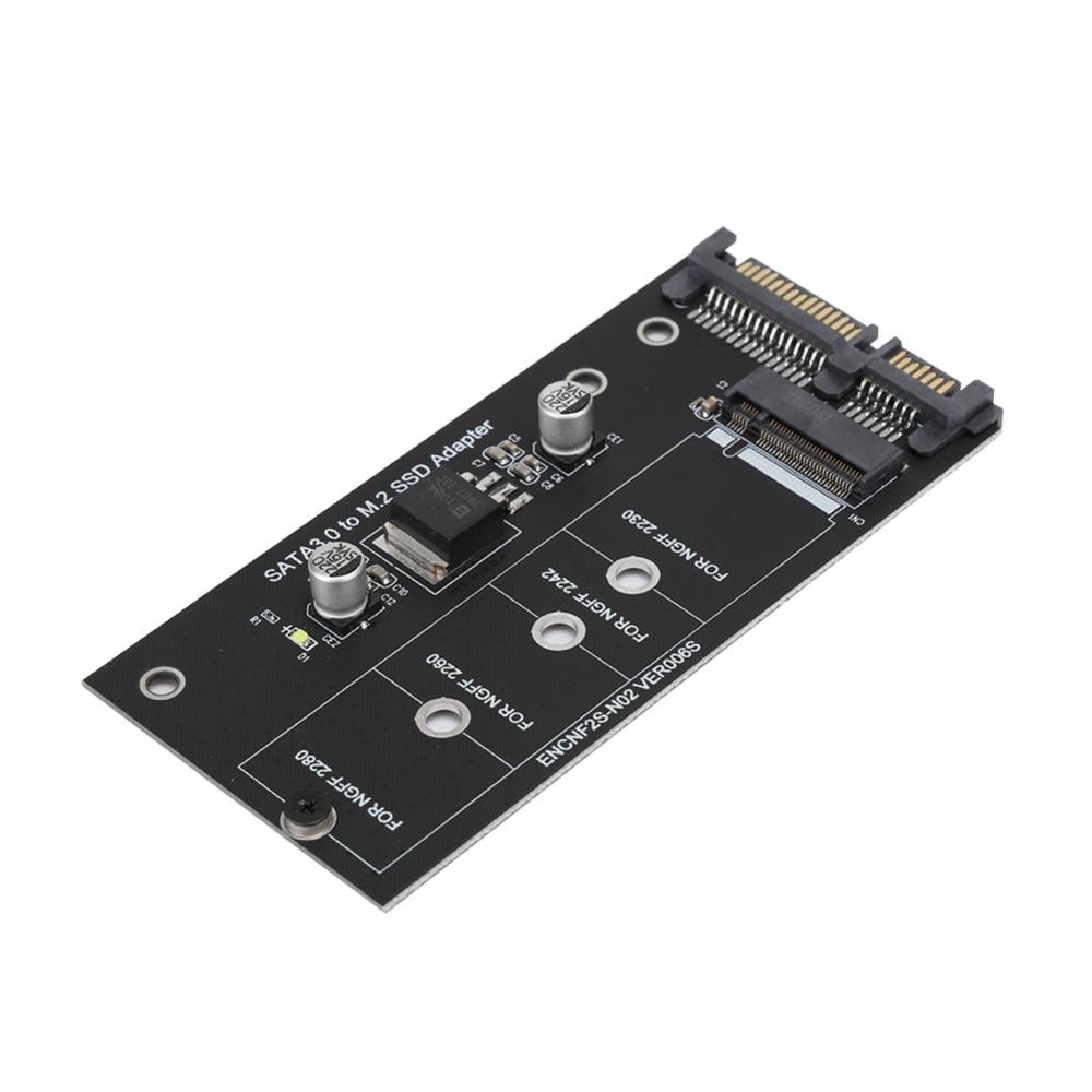 22PIN M.2 NGFF To SATAs Adapter Black Hard Drive Disk Adapter Hard Drive Disk Upgrad