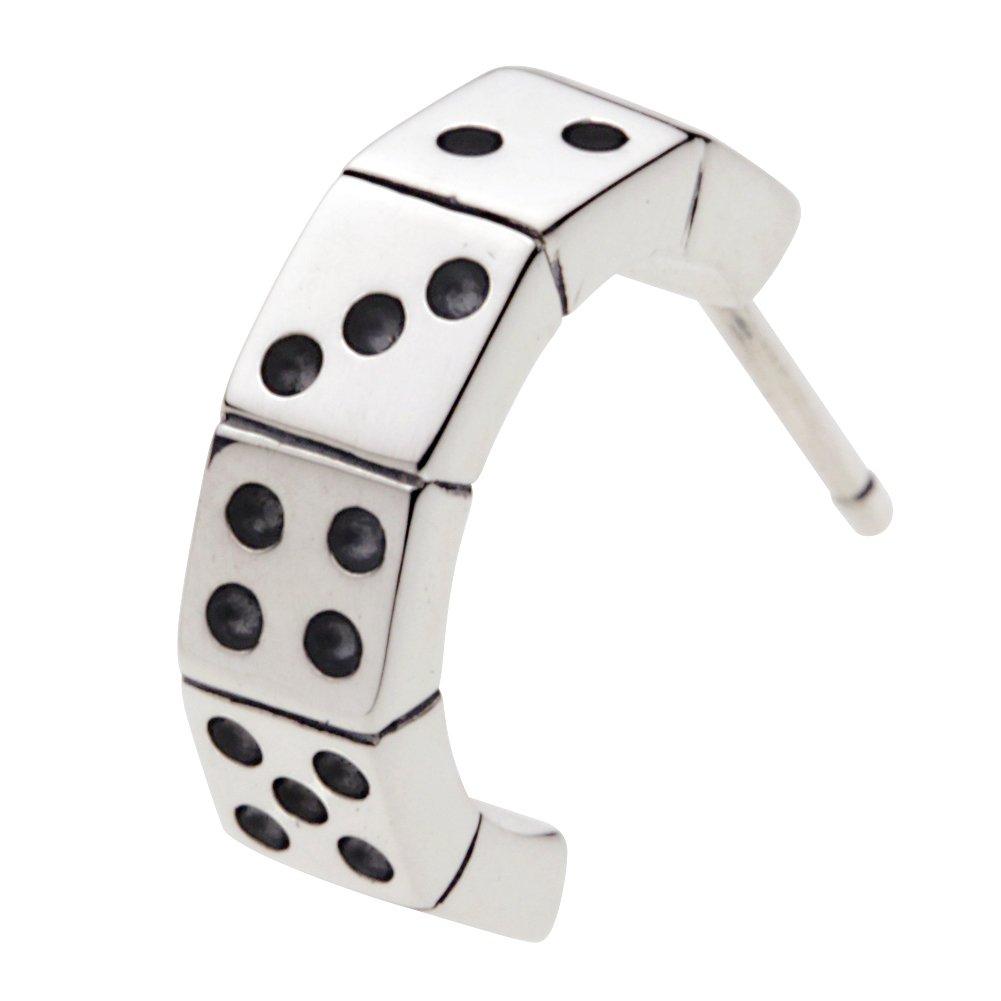 

Dice hoop earrings silver e0382 [Cenote] [925 accessories]