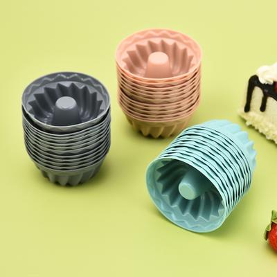 4 Stück Silikon Muffin Cupcake Form Kuchen Pudding Gelee Backwerkzeuge sind einfach und bequem