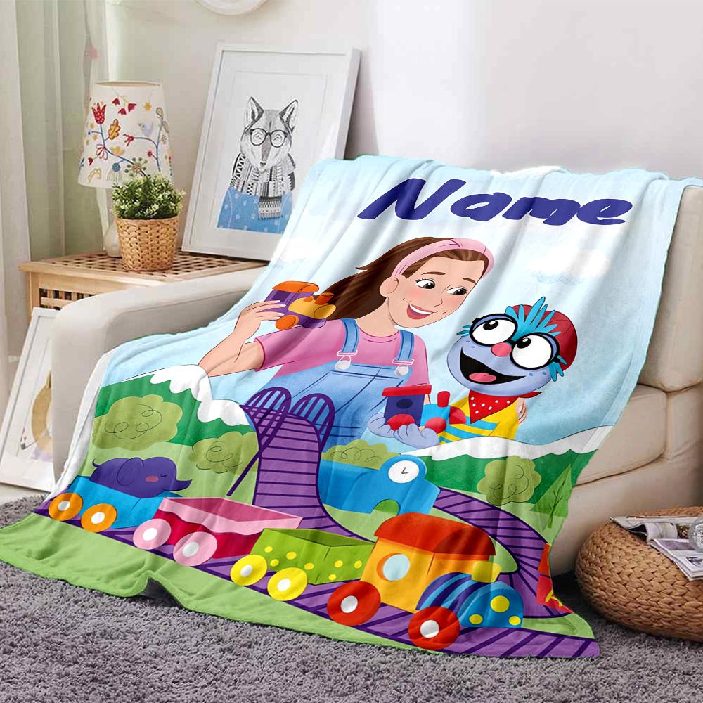 Customiz Name Personality Ms. Rachel  Blanket Soft &Warm Sofa Office Bed Travel Lunch Break Blanket, Gift Suitable All Seasons