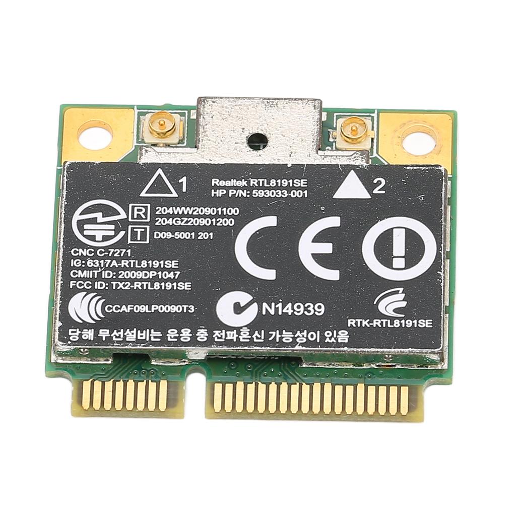 Mini-PCI-E WLAN-Karte Langlebige Platine 2,4 GHz 150 Mbit/s Stabile Drahtlose Netzwerkkarte für Computer