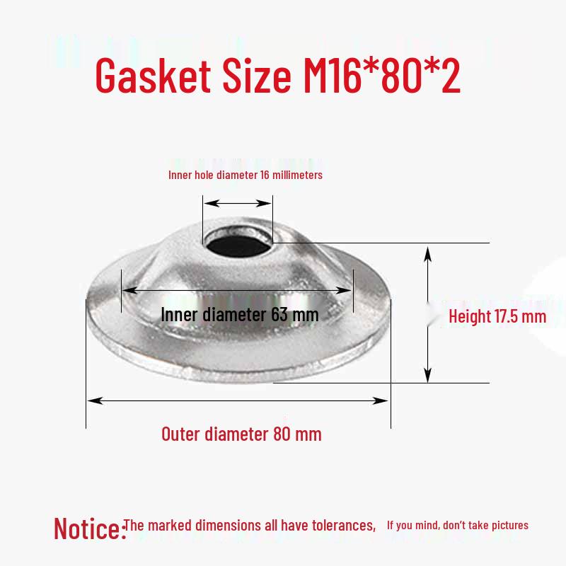 304 Stainless Steel Washer Set: Bowl Mat Gasket, Straw Hat Washer, Horn Foot Cup, Floor Sleeve, Recessed Screw Decoration