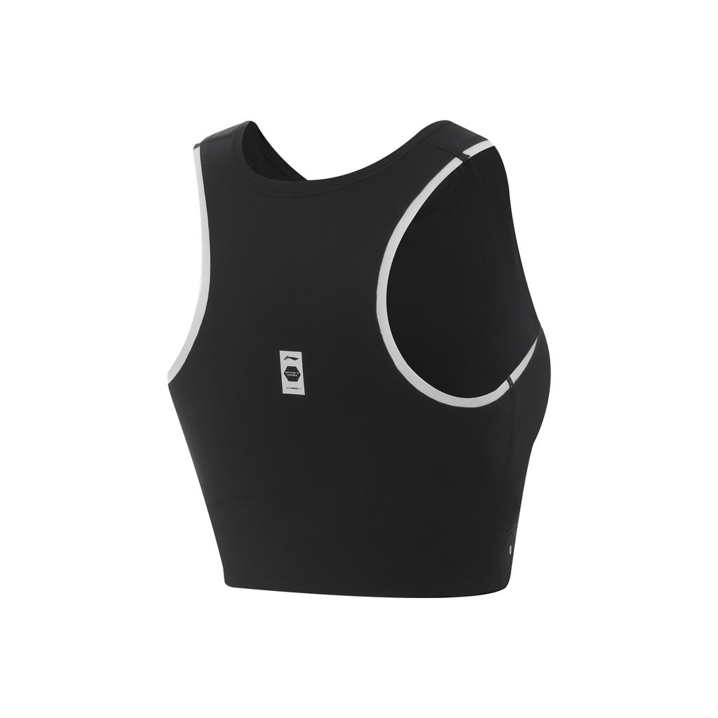 Li-Ning Fitness Series Versatile Casual Fashion Quick-Dry Cool Round Neck Sleeveless Sports Vest Women tops Black AVSV194-1
