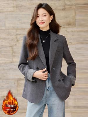 Women's High-End Loose Woolen Winter Suit Jacket 2025