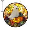 Halloween Cute Little Ghost Acrylic Sun Catcher Hanging Indoor and Outdoor Home Courtyard Garden Decoration Hanging Board, Durable Acrylic Sign