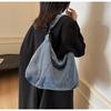 Korean version of casual washed denim bag women's 2025 new fashionable versatile large-capacity shoulder bag underarm bag