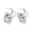 Yhpup Popular Stainless Steel Geometric Chunky Drop Earrings Water Resistant Distinctive Statement Versatile Daily Jewelry 2025