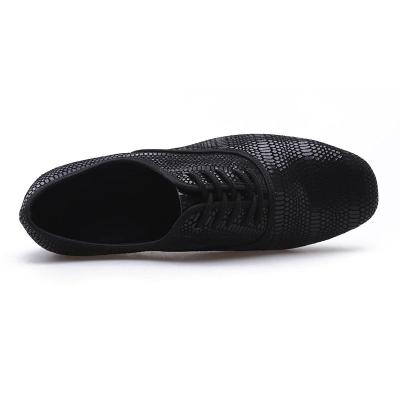 Breathable Tango Dance Shoes Men Latin Dance Shoes Snakeskin Sneakers Leather Jazz Modern Ballroom Dancing Sports Shoes Man
