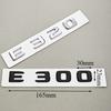 3D ABS Black Chrome Car Letters Logo E200 E220 E300 E320 E400 Emblem Rear Trunk Badge Decals For Mercedes Benz W213 W212 W211
