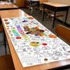 Muswarm Coloring Poster Tablecloth, Giant Poster,Paper Thanksgiving Coloring Banner Games and Family Activities, for Party Decorations,