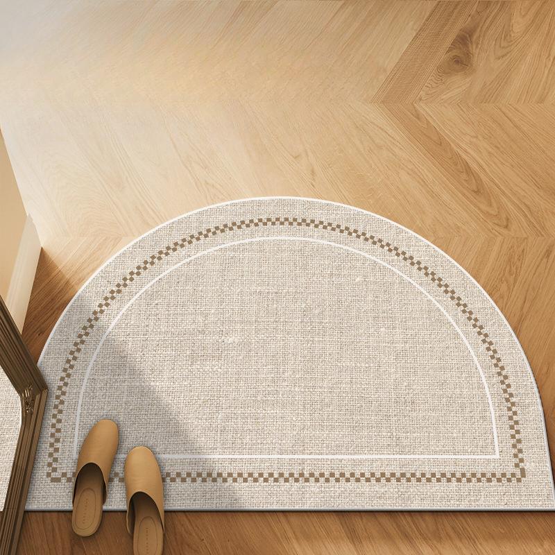 Semicircle Simple Printing Bathroom Thickening Mat Bath Non-slip Carpets In Wash Basin Bathtub Side Floor Rug Shower Room Doormat Memory Foam 3D Pad