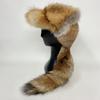 New Women Natural Fox Fur Caps for Winter Thick Warm Ear Fashion Ushanka Hat Baseball Pom Pom cap Lady Real Fox Fur hats