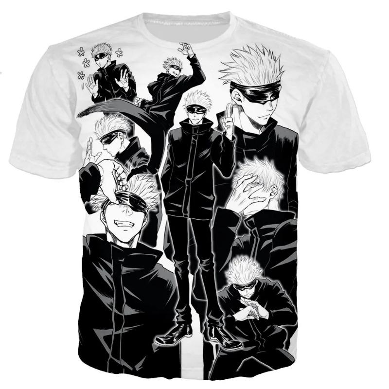 

Jujutsu Kaisen Сатору Годжо Футболка Мужская/женская 3D Печать Футболка Повседневная Стиль Харадзюку Рубашки Уличная Одежда Топы Одежда для дропшиппинга 110