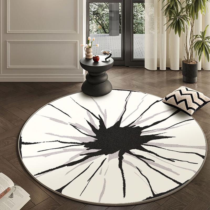 Covor de Decor pentru Living de Lux Ușor, Covoare Groase de Pluș pentru Dormitor, Acasă, Covoraș de Podea Rotund Antiderapant, Covor Fluffy Moale pentru Vestiar