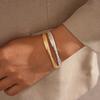 18k real gold electroplated zircon round cross buckle bracelet versatile temperament jewelry