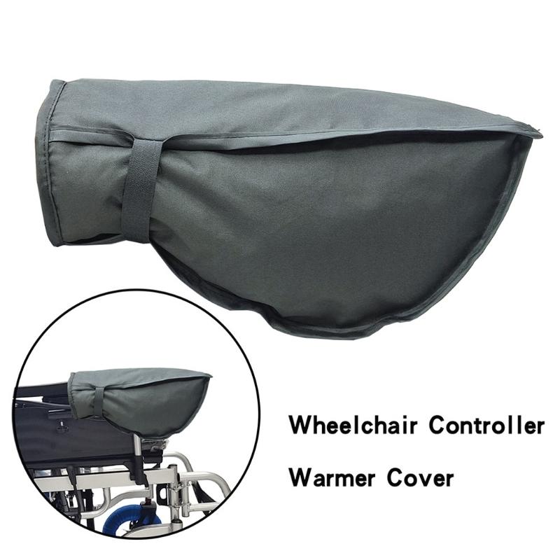 Wheelchair Drive Panel Hand Shelter Cover with Closure Flap, Contoured Double Layer Polyester Control Cover for Cold Weather Daily Travel