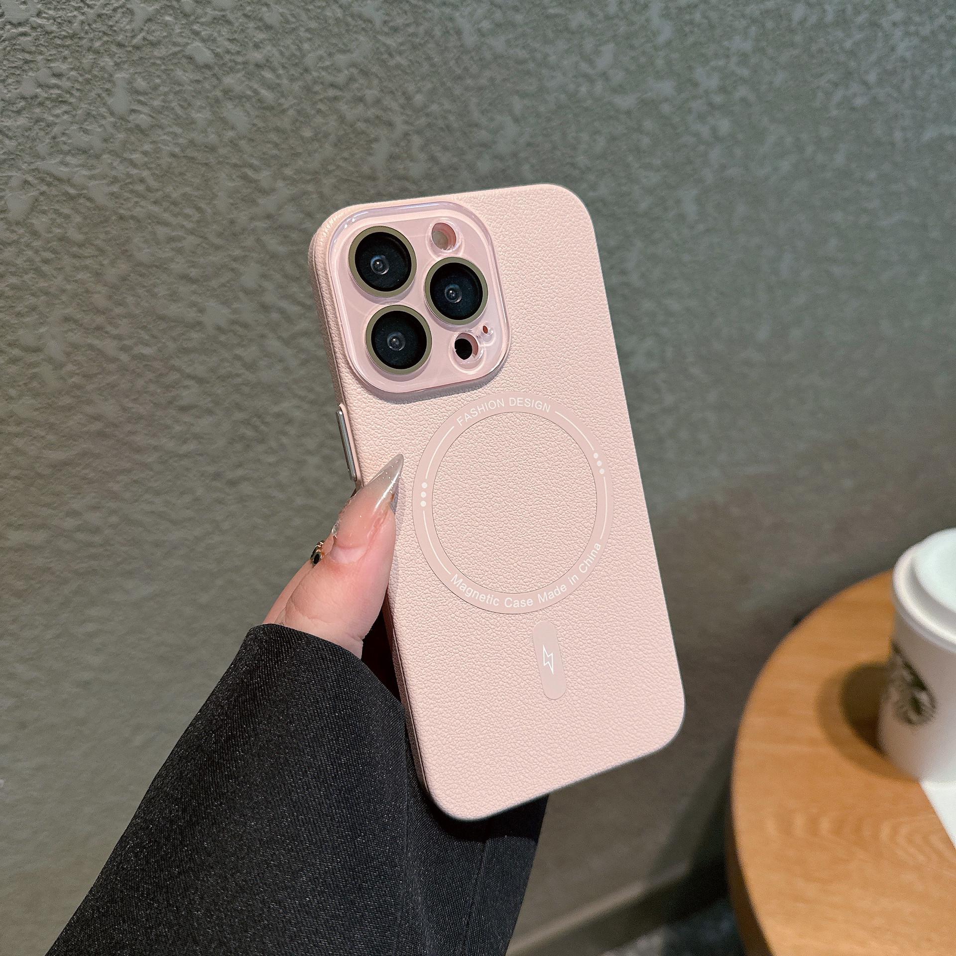 

Lychee Pattern Magnetic Crystal Case for iPhone 14 Pro Max with Advanced Lens Protection iPhone 12