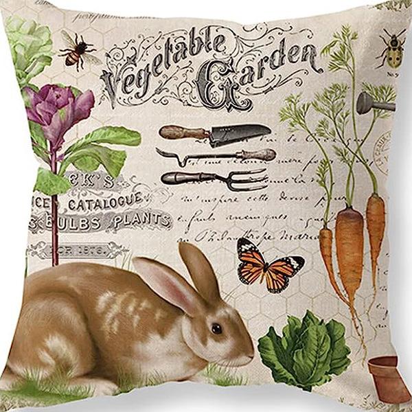 American Retro Printed Linen Pillowcase Living Room Sofa Office Pillow Car Cushion Cover