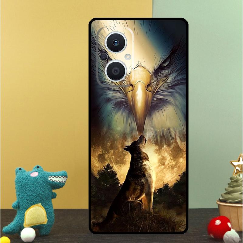 Animal Lion Wolf Tiger Eagle Case For OPPO Reno 15F 13F 14F 12 11 F 10 14 15 Pro 7 8 Lite OPPO Find X9 X8 X6 X5 Pro Cover