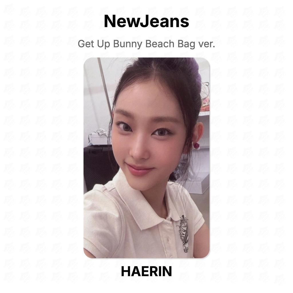 NewJeans Kalk Ayağa Tavşan Plaj Çantası ver. Resmi Fotoğraf Kartı