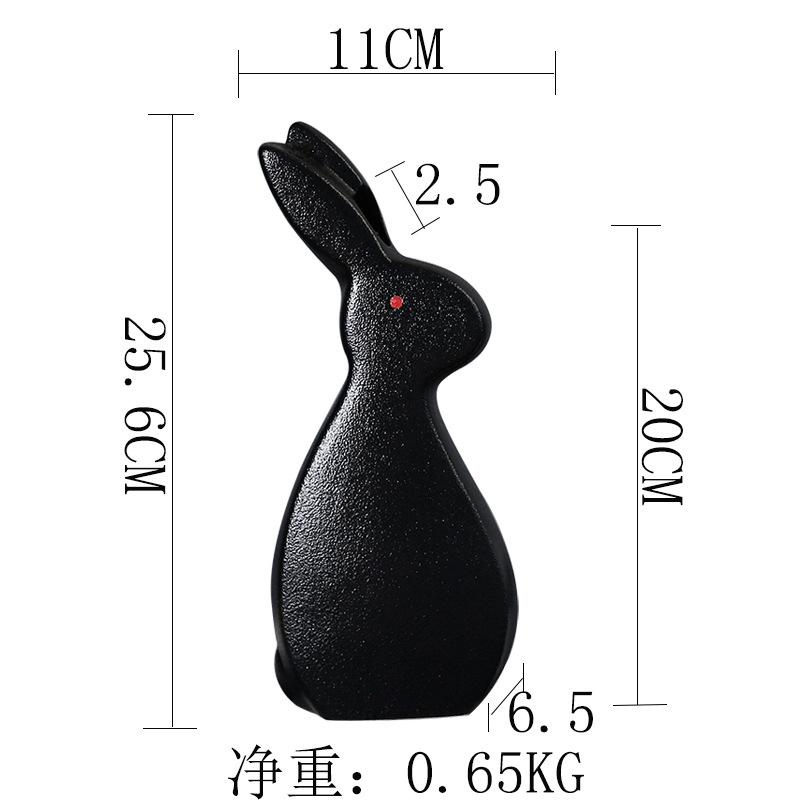 Ceramic Vase Simple Home Decoration Hydroponic Flowers Dried Flower Arranger Creative Animal Vase Rabbit