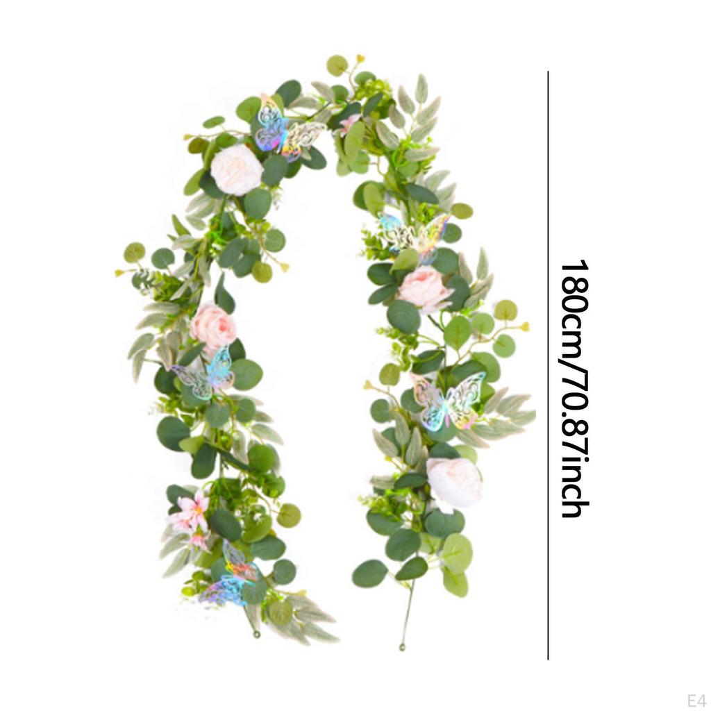 Artificial Eucalyptus Garland Green Leaf Vines Floral 1.8M Greenery Flower Decor for
