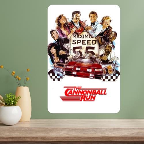 The Cannonball Run Classic Movie Metal Poster Sign 20x30cm(7.8x11.8inch)