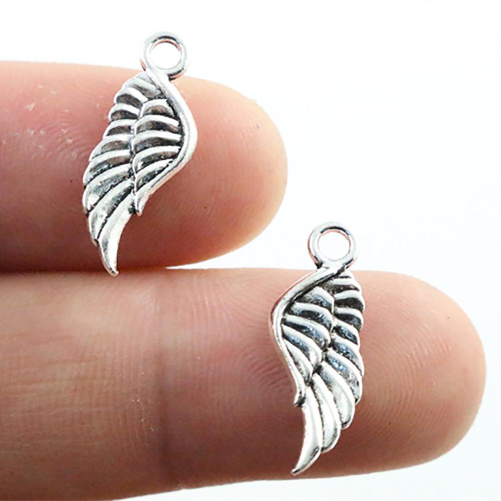 20pcs Charms Angel Wings 21x8mm Tibetan Silver Plated 5 Colors Pendants Antique Jewelry Making DIY Handmade Craft