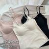 Autumn and Winter Splicing Lace Thermal Sling Vest Women with Chest Pad Semi-fixed Cup Inner and Outer Wear Free Bra Base