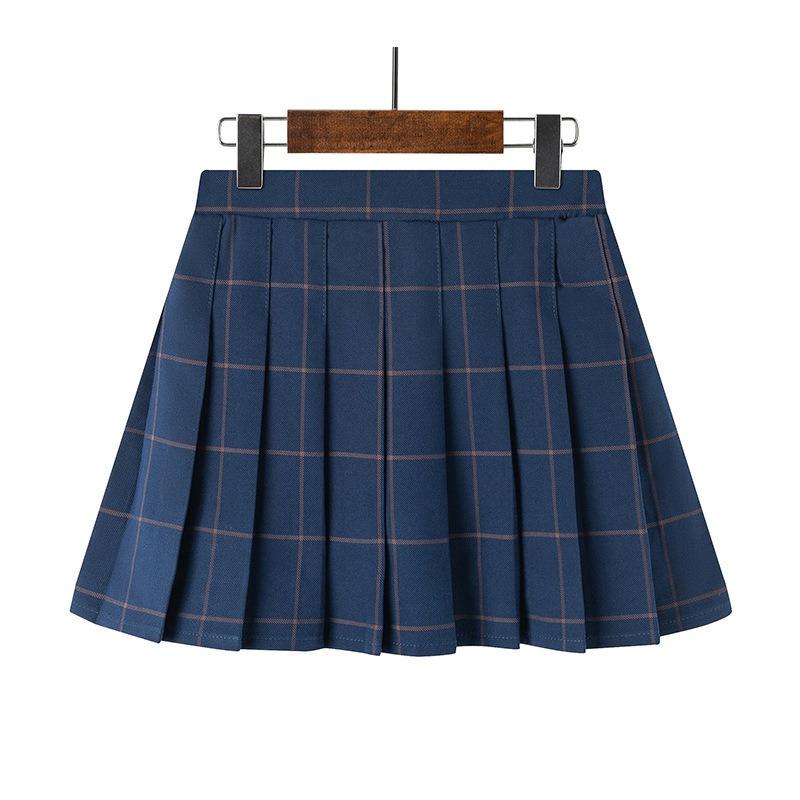 Girl Skirt Pleated School Uniform Teen A Line Pleated Plaid Skirt JK Dance Performance Outfit Kid