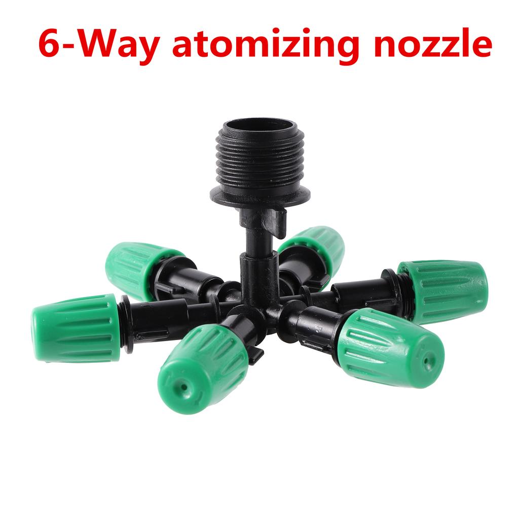 Misting Atomizing Sprayer Garden Irrigation Misting System Watering Supplies 4/5/6/7Way Fogger Nozzle with 1/2" Thread Connector