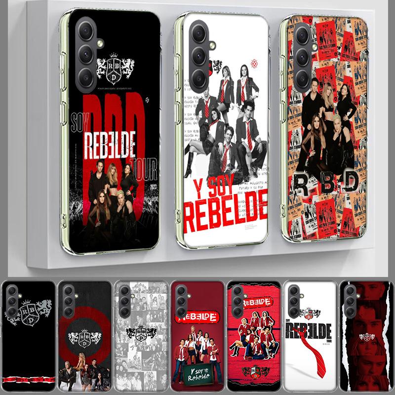 F-Fashion RBD R-Rebelde Cover For Samsung A54 A34 A24 A14 A53 A33 A23 A13 A52S A32 A22 A12 Phone Galaxy A03 A04 A02S A42 A73 TPU