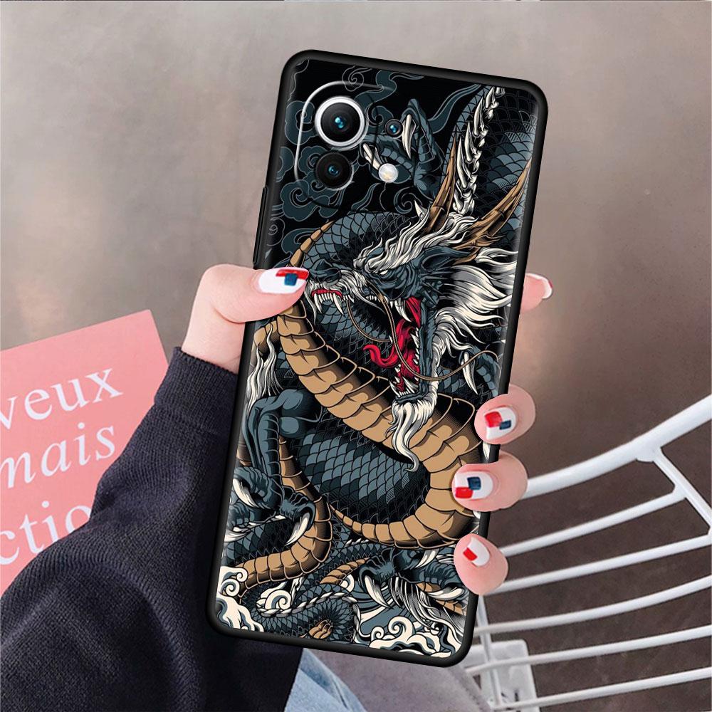 Cool Animal Dragon Funda Case For Xiaomi Mi 11 Lite 5G NE 11T Pro 10T 9T Note 10 12 12X 12S Ultra Soft Silicone Capa Phone Cover