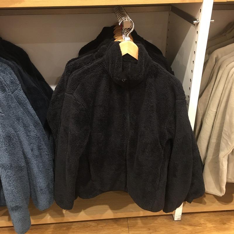 Autumn Winter Long Fleece Coral Fleece Cardigan Stand Collar Polar Fleece Jacket Warm Plush Coat Women