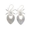Dendritic Opal Gemstone 925 Sterling Silver Jewelry Handmade Hook Earrings 1.78" EE-64-24