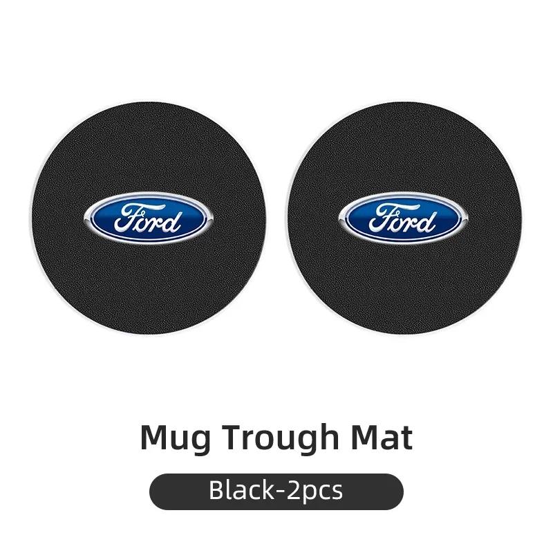 

Car Sticker Hot For Ford Car Carbon Leathe Coasters Centre Console Water Centre Console Cup Non-Slip Mats For Ford Fiesta Focus