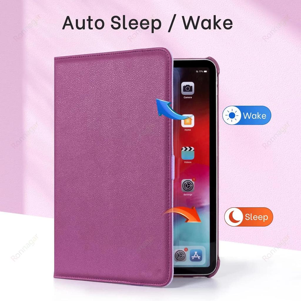 For iPad 10th 11th 12th A19 Gen Case 7 8 9th 10.2 iPad A16 11th Pro11 M4 Air11 Air 5 4 3 5th 6th 9.7 360 Rotating Case