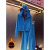 Korean Style Age-Reducing Casual Two-Piece Set: Hooded Sweatshirt & Wide-Leg Pants for Autumn/Winter 2025