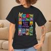 Retro Happy Tree Friends Grafik-T-Shirt, Blutiges Cartoon-Tiercharakter-Shirt, Lustiges 2000er Gore Ästhetik Top, Geschenk-T-Shirt für Dark Humor Liebhaber