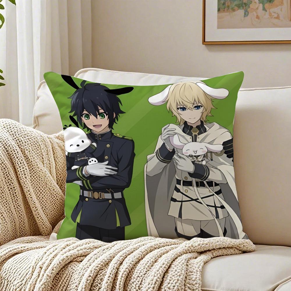 Dark Japanese Anime SSeraph of the End Cushion Cover Pillowcase Antidustmite living Room Sofa Decor Cushion Room