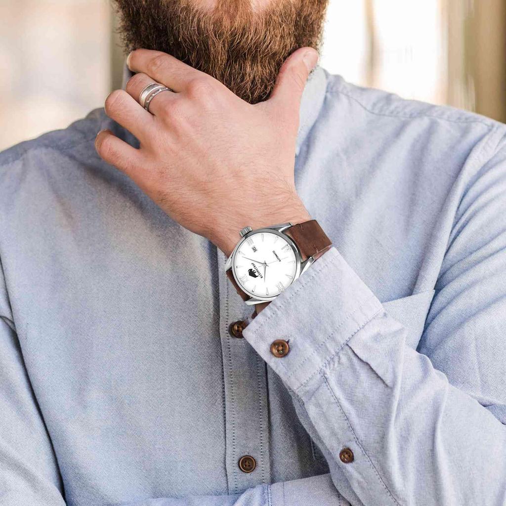 20mm Crazy Horse Leather Watch Band Replacement Vintage Quick Maroon Brown with Black Buckle [BISONSTRAP] Strap, Style, Release,