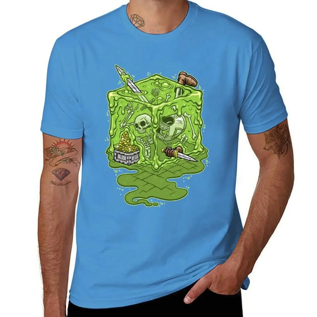 GELATINOUS CUBE! T-Shirt Street Wear Summer Clothes Man Clothes Anime Stuff Men's T Shirts