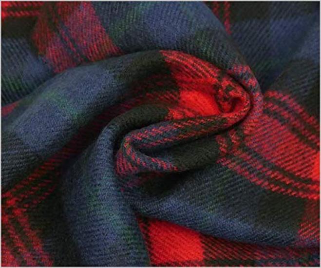 Lochcarron Lambswool Tartan Check Made In Favoured by the British Royal Family 100% Scarf, Scotland, (MacLachlan)